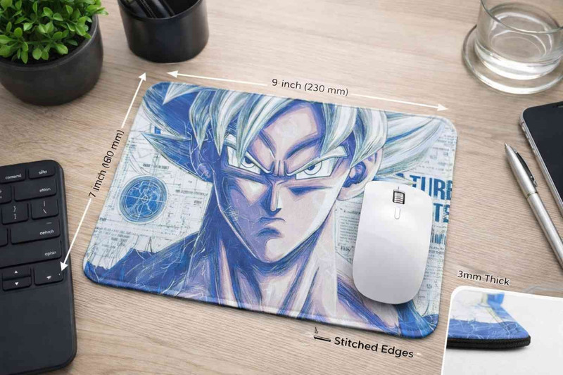 kalakriti Premium Anime Gaming Mouse Pad (7x9 Inch, 3mm Thickness) – Anti-Slip Rubber Base Non Slip Base Mousepad(Violet)