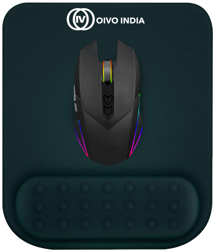 AirSound Gel Mouse Pad| Memory Foam Cushion Mousepad with Wrist Support, Ergonomic Design Non Slip Base Mousepad(Dark Blue)