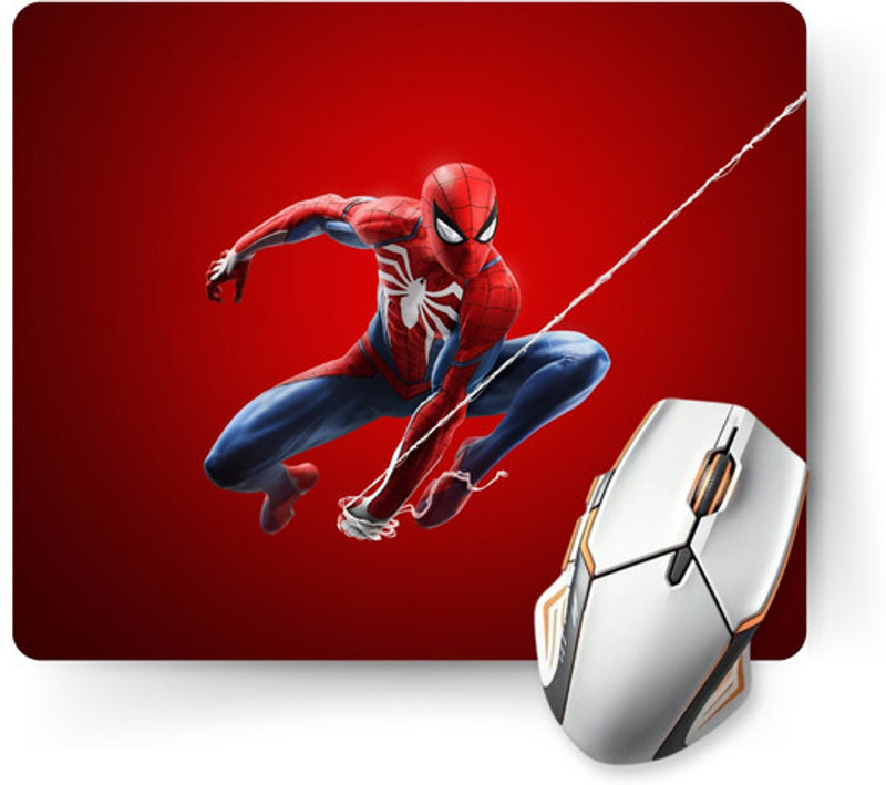 adrailstore Premium Spiderman Game Printed Mouse Pad (9 inch x 7 inch) G-4 Non Slip Base Mousepad(Spiderman)
