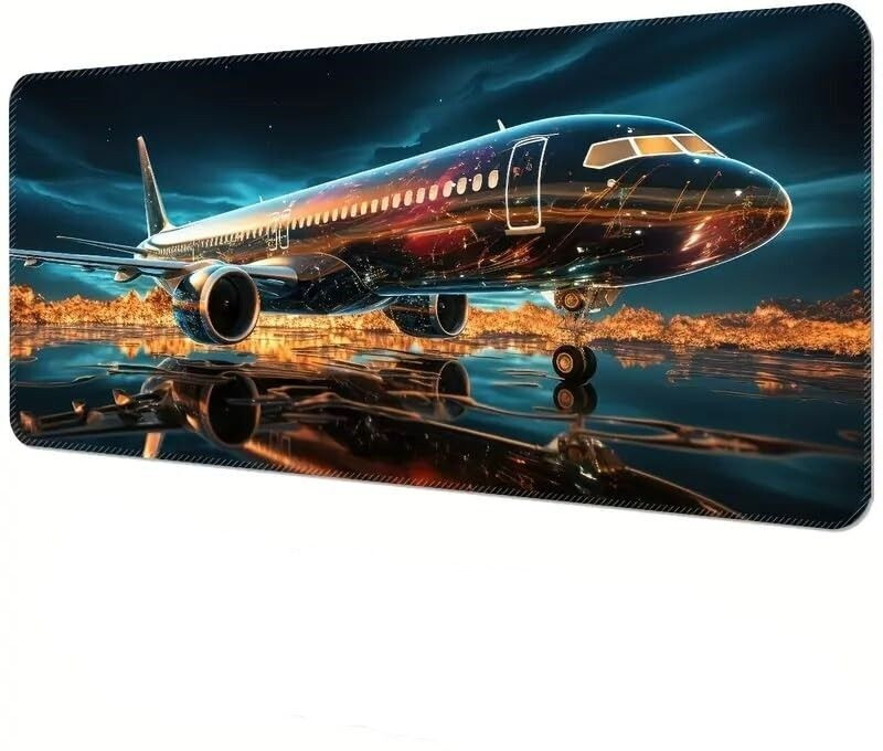 ApexGrip Futuristic Abstract Design Extended Mouse Pad for PC & Laptop, Smooth Control Non Slip Base Mousepad(Plane, Multi)