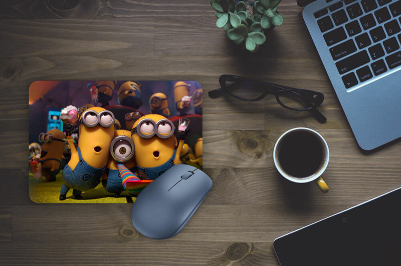 RAWAT TRADERS Mad Minions Mouse pad Material. Anti-slip Rubber Base FKMP00273 Non Slip Base Mousepad(Blue)