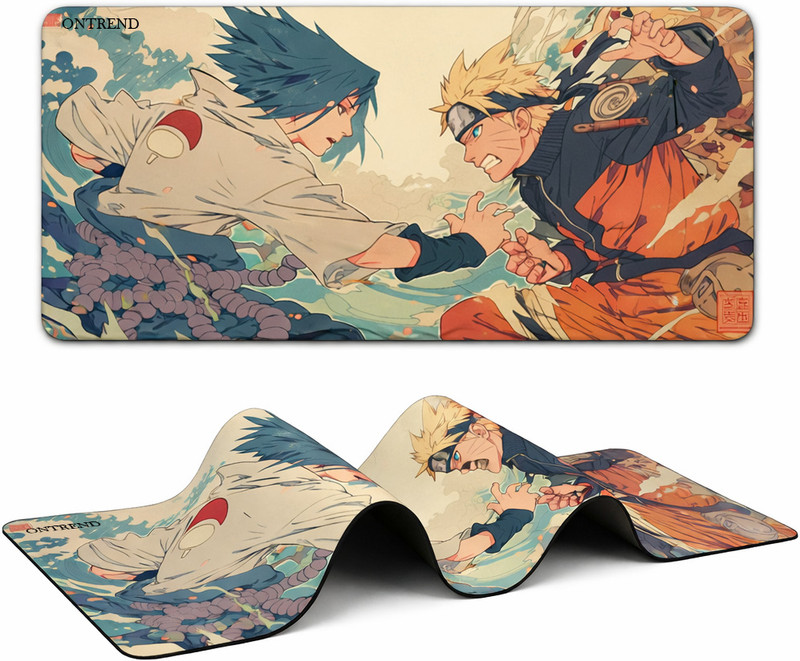 WardrobeChoice Anime Printed Gaming Desk Mat 23 x 11 Inch Non Slip Base Mousepad(Naruto)