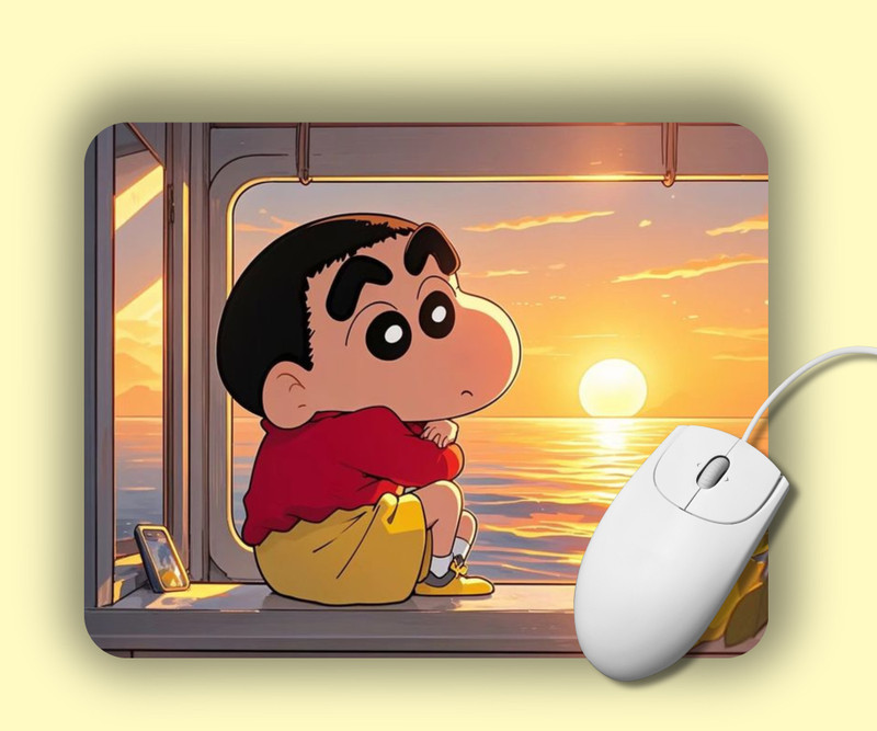 IMPRESSSO Cute Sinchan Mousepad Non Slip Base Mousepad(Multicolor)