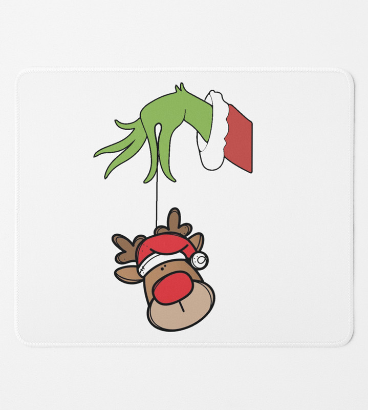 Special Trend Hub Alien & Reindeer:Designer Mouse PadFor Secret Santa Non Slip Base Mousepad(White)