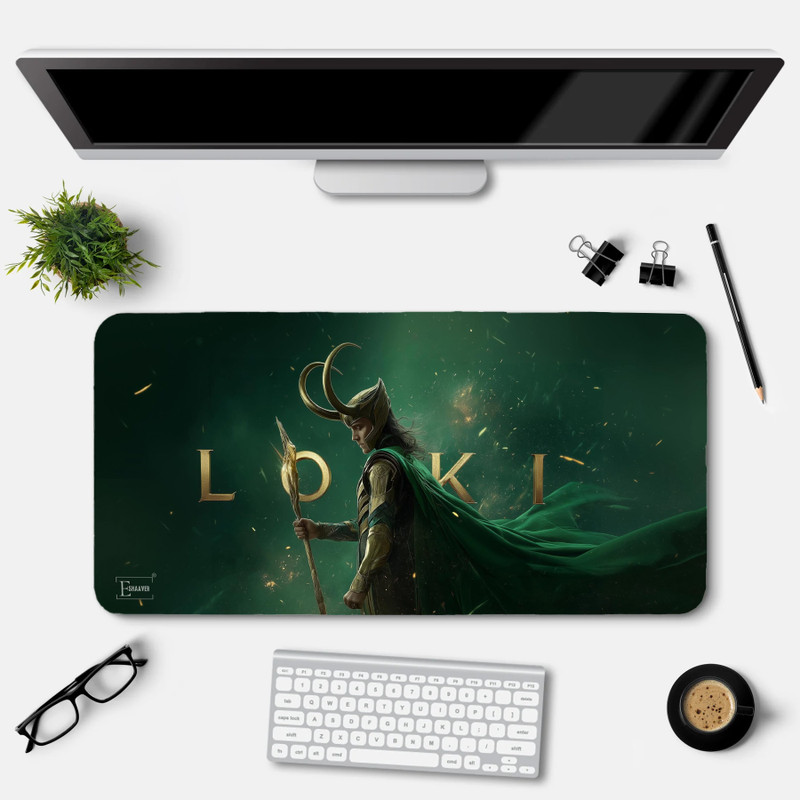 Eshaaver Premium Laptop Desktop Loki Mat Graphic Printed Mousepad Non Slip Base Mousepad(Multicolor9)
