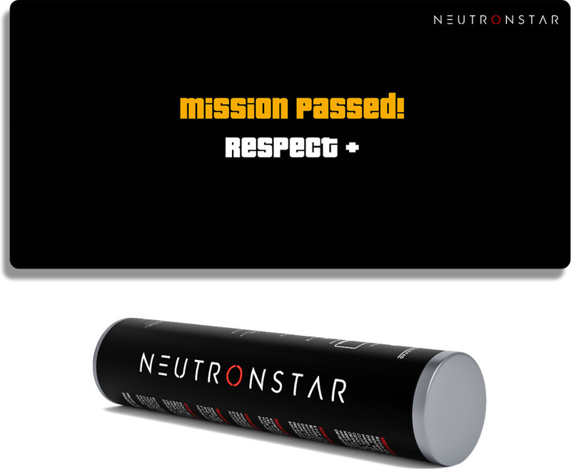 NEUTRONSTAR Gaming Series GTA Universal Gaming Non Slip Base Mousepad(Jet Black)