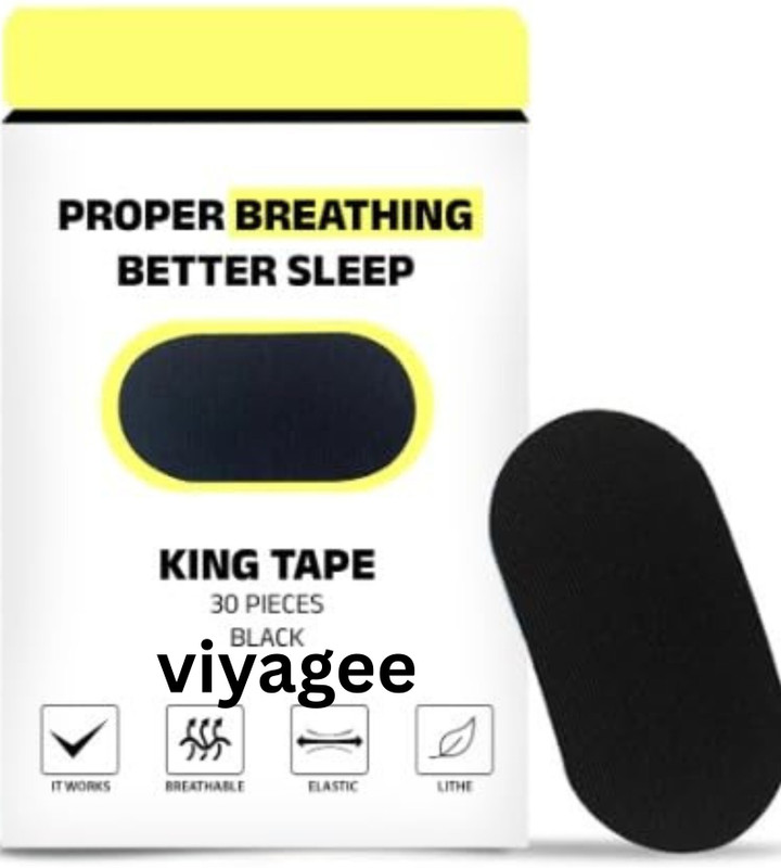 viyagee Black Mouthpiece Pad For Skin-Friendly & Comfortable | CDSCO Approved | 30 Tapes(Pack of 30)