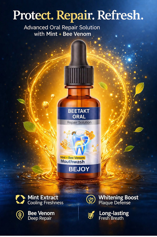 Bejoy Natural Teeth Strengthening Mouthwash - BEETAKT Repair - MENTHOL(30 ml)