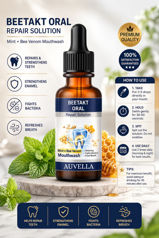 Auvella Beetakt Mint Oral Solution | Teeth Whitening & Gum Care Mouth Drops - MINT(30 ml)