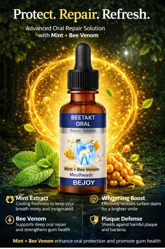 Bejoy BEETAKT Oral Repair: The Natural Way to Fight Plaque & Cavities - MENTHOL(30 ml)