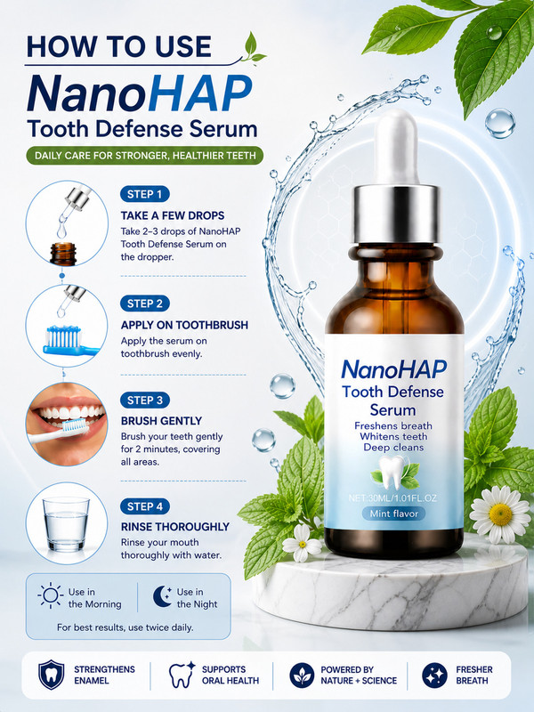 Bejoy Nano Hydroxyapatite Tooth Serum for Enamel Strengthening & Fresh Breath Care - Mint(30 ml)
