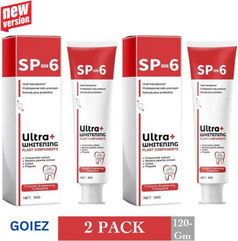 GOIEZ Sp-6 Lemon & Salt Toothpaste – Uses Natural Lemon And Salt For Deep Cleaning - APPLE(60 g)