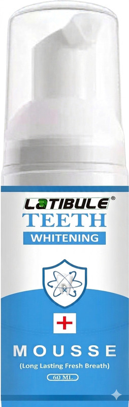 Latibule Advanced Teeth Whitening Mousse Toothpaste – Safe Foam for Yellow Stain Removal - Cooling Mint(60 ml)