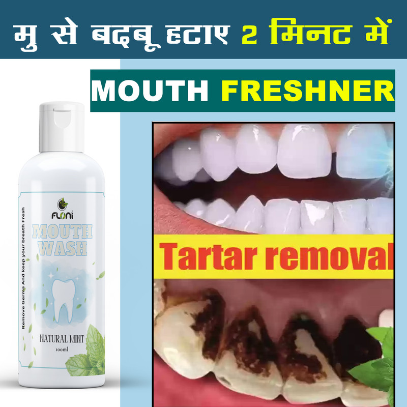 floni Mouthwash,Helps Reduce Sensitivity & Maintains Good Oral Hygiene CoolMint 100 ml - MINT(250 ml)