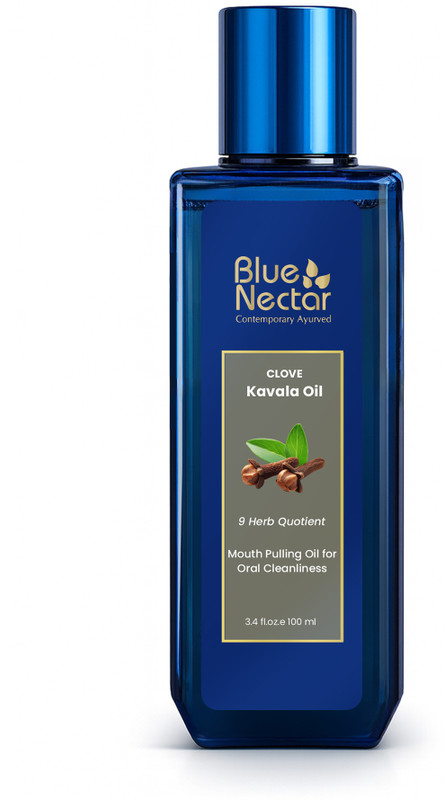 Blue Nectar Clove Oil Pulling | Ayurvedic Mouthwash with Coconut, Fresh Breath, Alcohol Free - Zesty Clove(100 ml)
