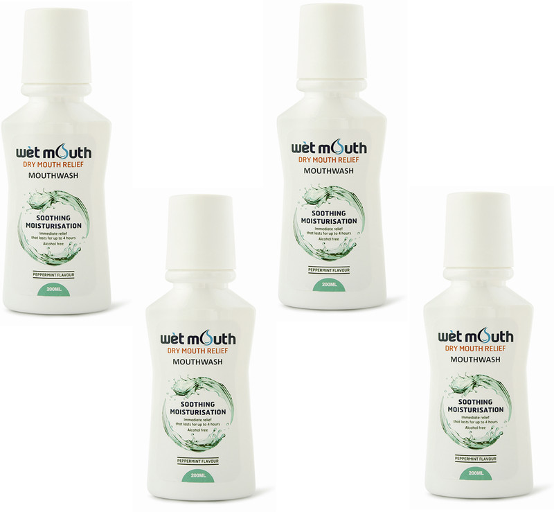ICPA Wet Mouth For Dry Mouth 200 ml (Pack of 4) - Mint(800 ml)