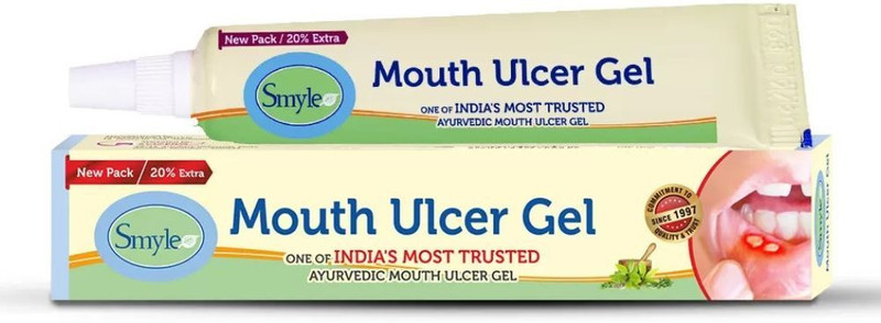 Smyle Mouth Ulcer Gel |Instand Pain Relief |100% Ayurvedic- 12 gm - Minty(12 g)