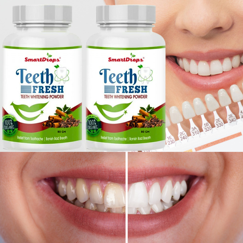 smartdrops Activated Charcoal Teeth Whitening Powder - Charcoal Powder(160 g)