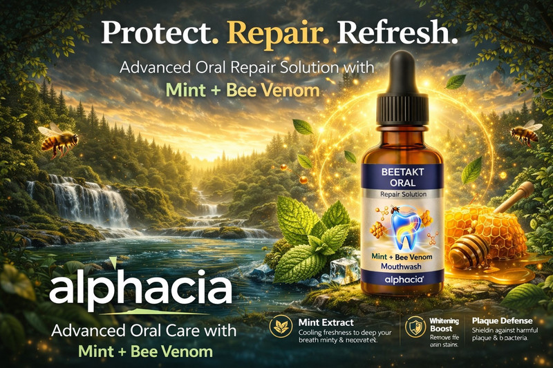 Alphacia Active Fresh Breath Mouthwash for Daily Use - Mint Fresh breath & cooling feel(30 ml)