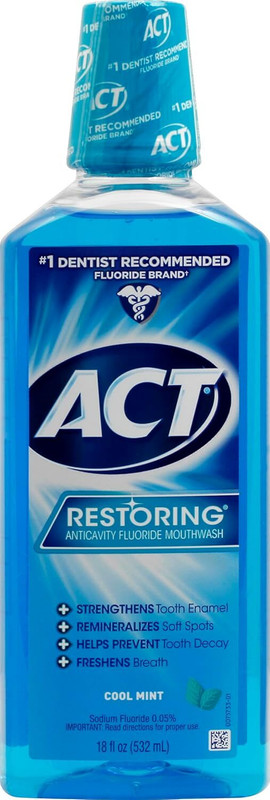 ACT Restoring Fluoride Mouthwash - Cool Mint(532 ml)