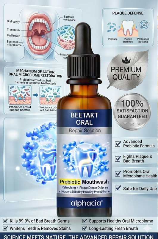 Alphacia Ultimate Oral Care Solution for Long Lasting Freshness - Mint Fresh breath & cooling feel(30 ml)