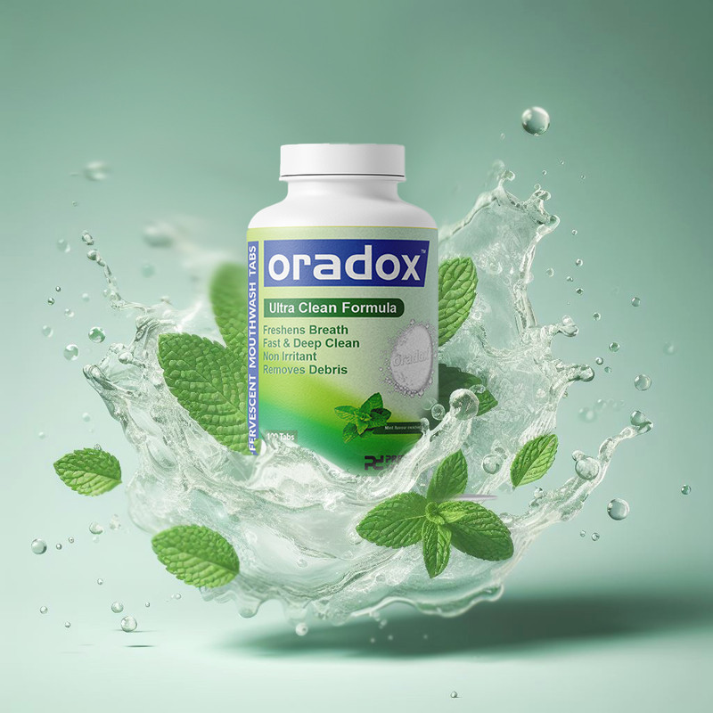 oradox EFFERVESCENT MOUTHWASH TABLETS (Mint, 100 Tabs) - Mint(100 No)