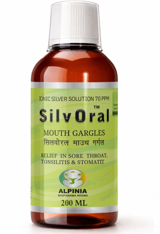 Silvoral Mouth Gargle Relief in Sore Throat, Tonsilitis 7 Stomatitis - Natural(200 ml)
