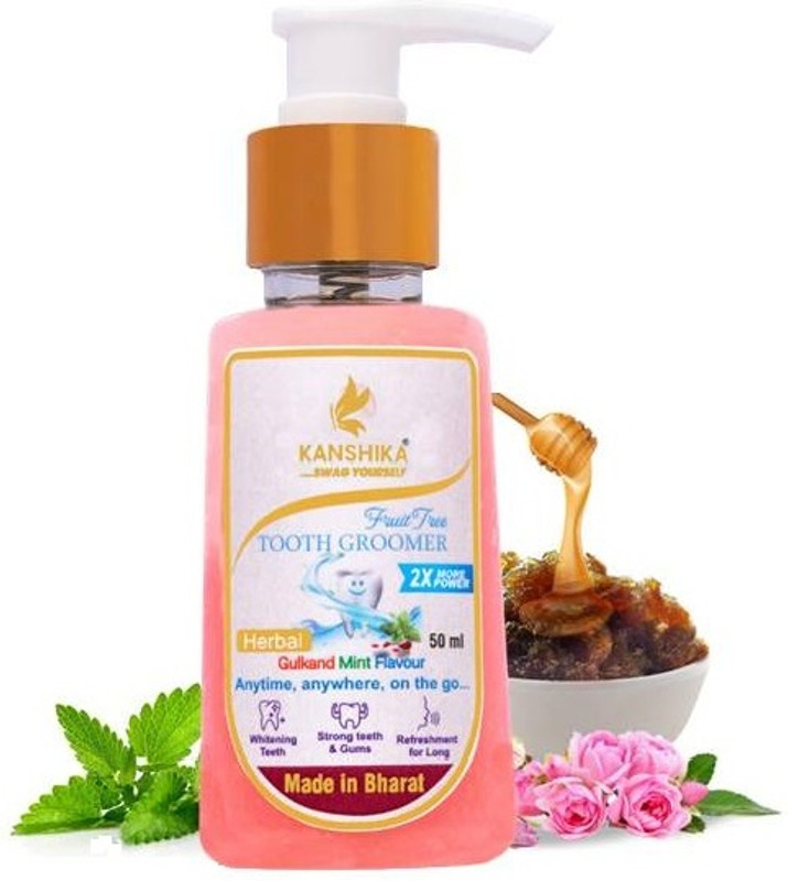 Kanshika Herbal Toothpaste Cum Groomer & Mouthwash (Fights Bad Breath & Sensitivity) - Chocolate Mint(50 ml)