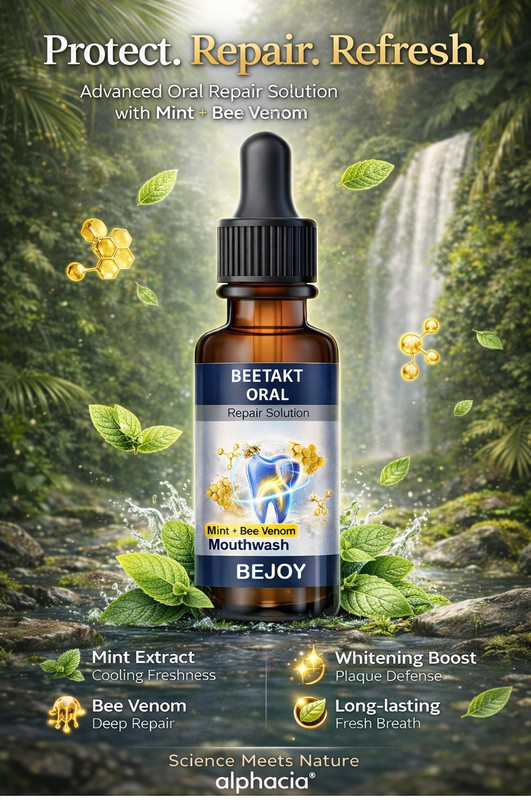Bejoy Total Care Mouthwash - Repair Formula for Plaque & Sensitivity Relief - MENTHOL(30 ml)