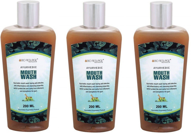 BIO RESURGE LIFE Ayurvedic Mouth Wash (Kills Oral Germs & Gives Day Long Fresh Breath) - Spearmint, Clove(200 ml)