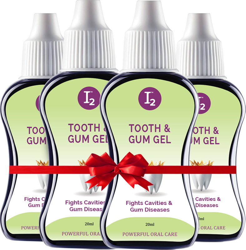 I2 Tooth & Gum Cure -Prevents Gum Swelling,Bleeding & infections Pack of 4 - Taste less(80 ml)