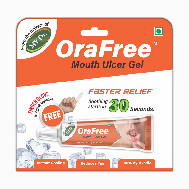 Orafree Ayurvedic Mouth Ulcer Gel | Fast Relief & Cooling Action - Ayurvedic Formula - Natural(30 g)