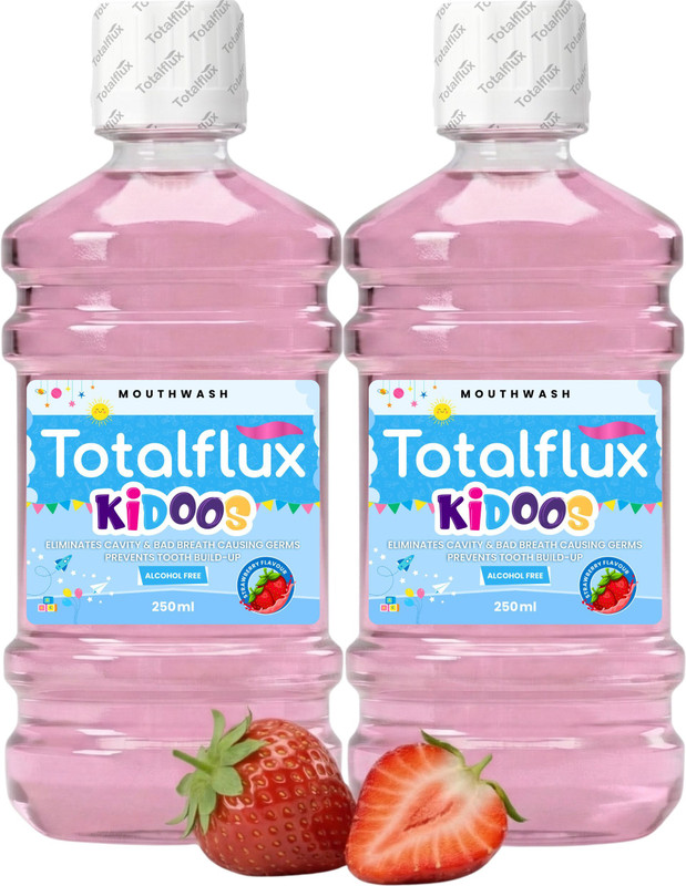 Totalflux Kidoos Mouthwash - Strawberry(250 ml)