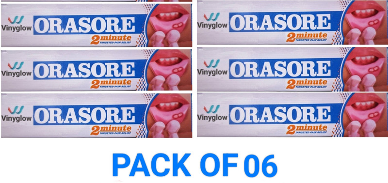 VINYGLOW Orasore Mouth Ulcer Relief Gel with Spearmint, Fennel & Glycerine - Mint(72 g)