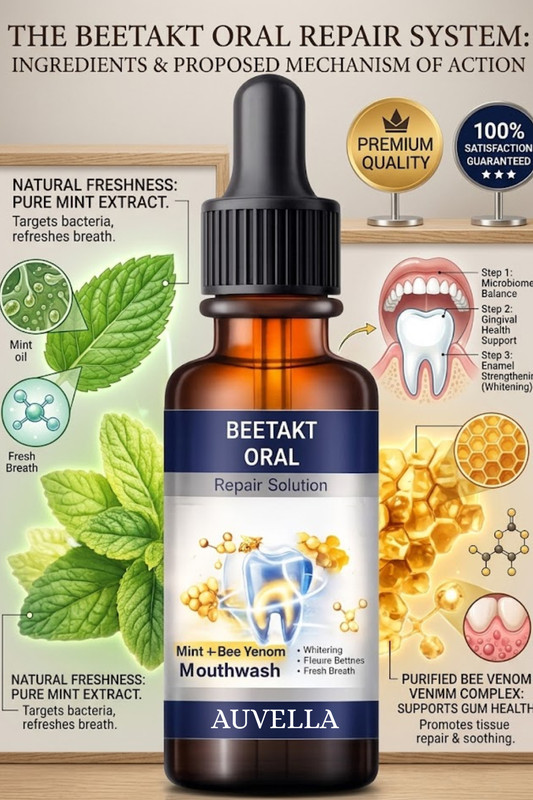 Auvella Beetakt Oral Hygiene Liquid for Clean & Fresh Breath - MINT(30 ml)