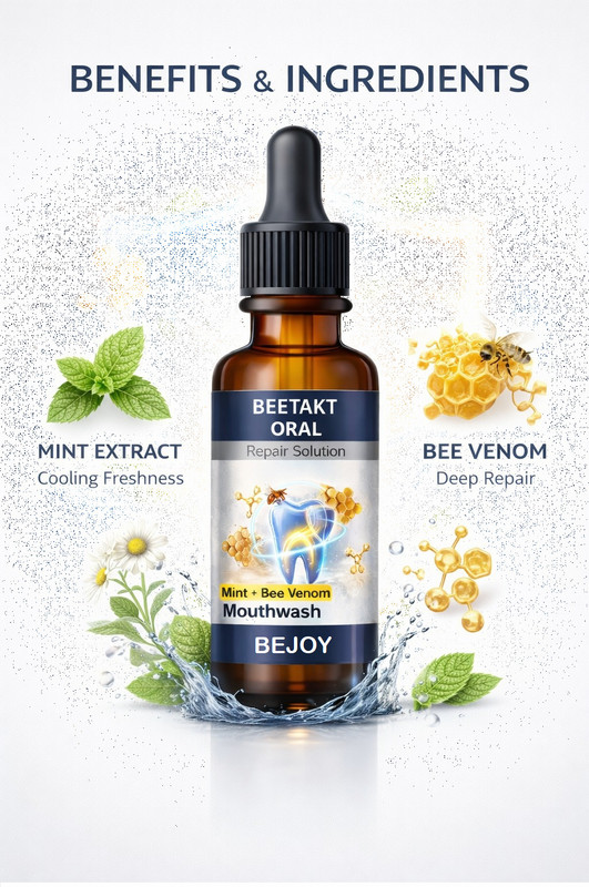 Bejoy BEETAKT Oral Care - Natural Teeth Whitening & Plaque Defense Serum - MENTHOL(30 ml)