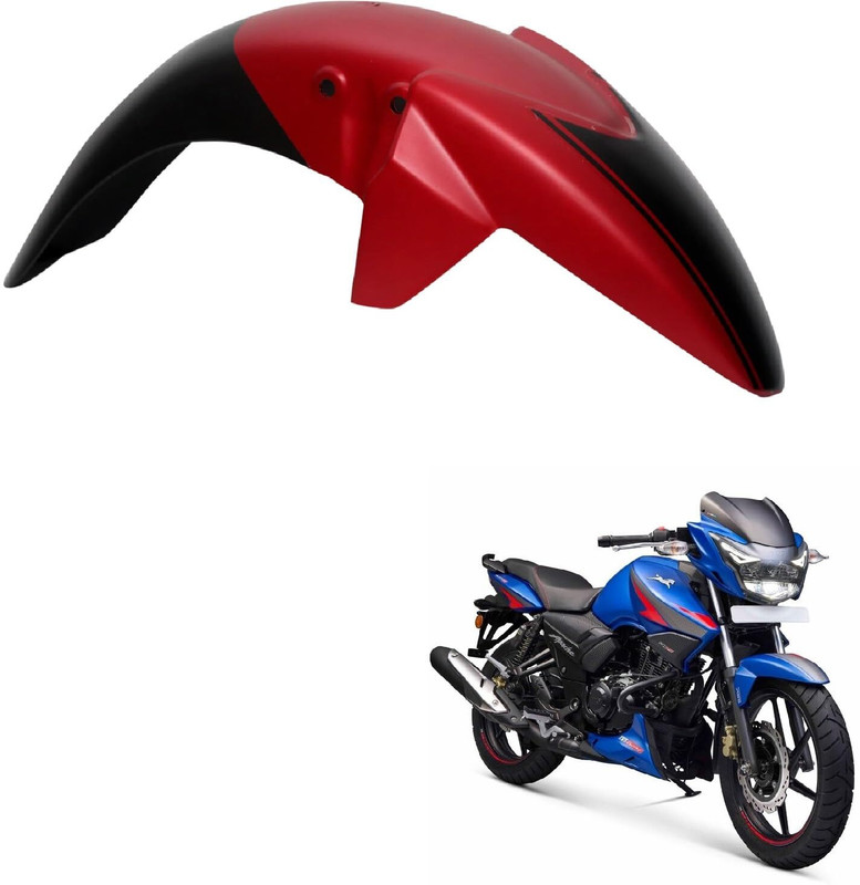 SS Traders Front Mud Guard For TVS Apache RTR 160 NA(Red)
