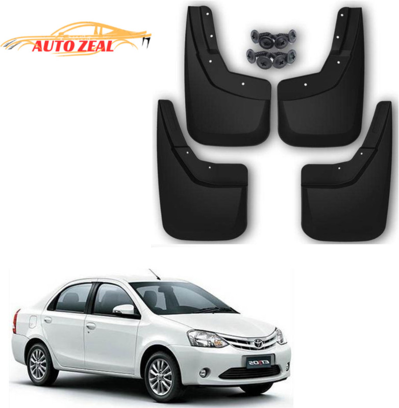 AutoZeal Rear Mud Guard, Front Mud Guard For Toyota Etios NA(Black)