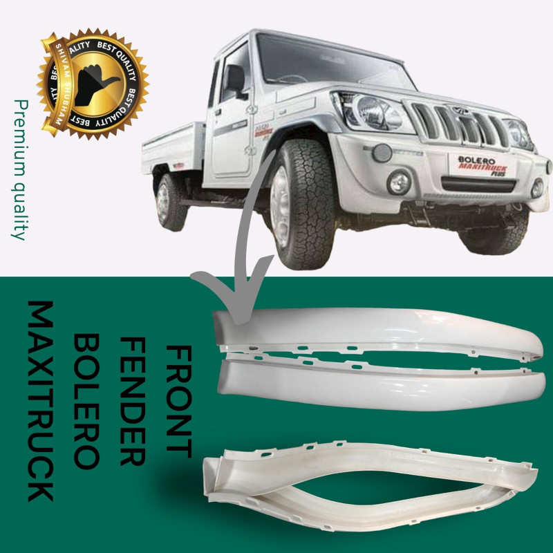 shivam shubham Front Mud Guard For MAHINDRA Bolero 2014(White)