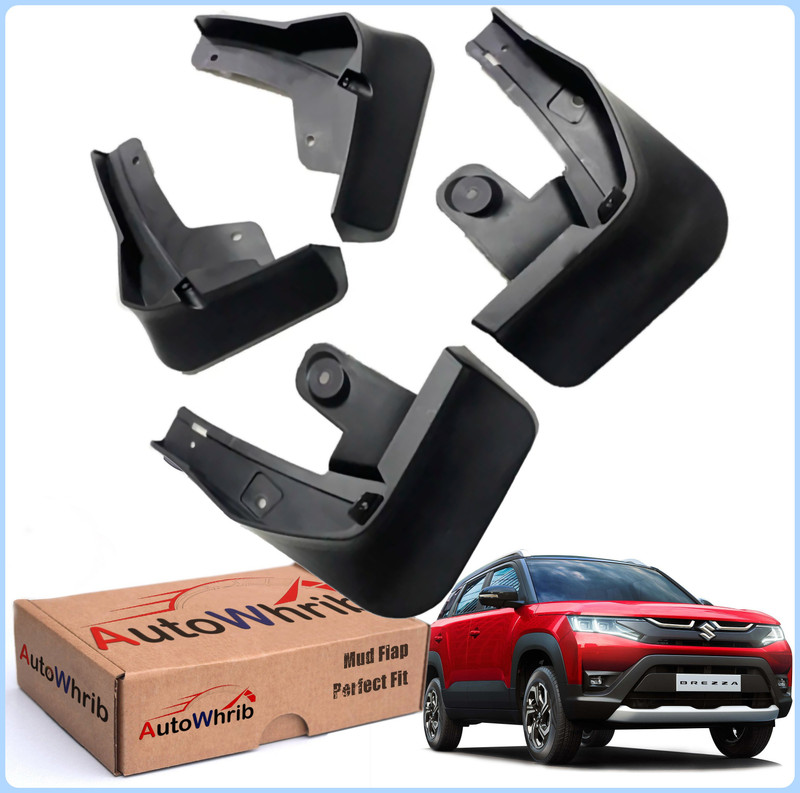 Autowhrib Mud Flap For Maruti Brezza 2022(Black)