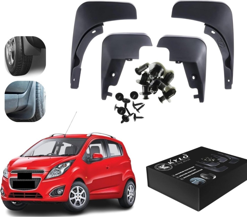 KYLO Mud Flap For Chevrolet Beat NA(Black)