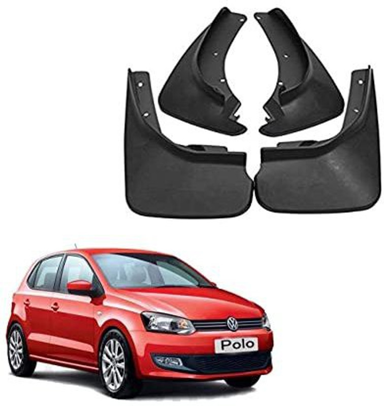 Gee Cee Front Mud Guard, Rear Mud Guard For Volkswagen Polo 2017, 2018, 2019(Black)