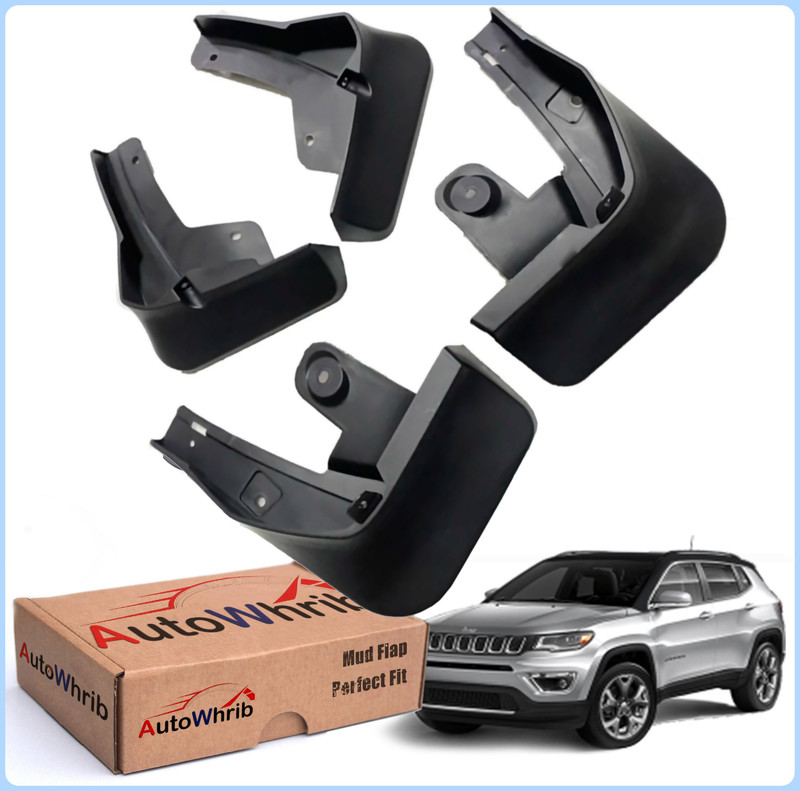 Autowhrib Mud Flap For Jeep Compass 1.4 Limited Option NA(Black)