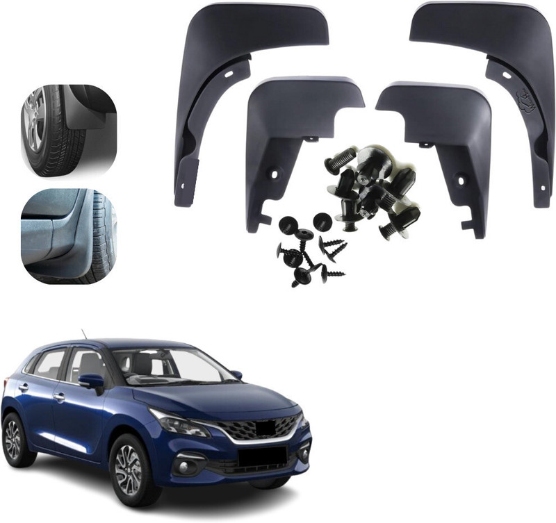 KYLO Mud Flap For Maruti Baleno 2022, 2023, 2024(Black)