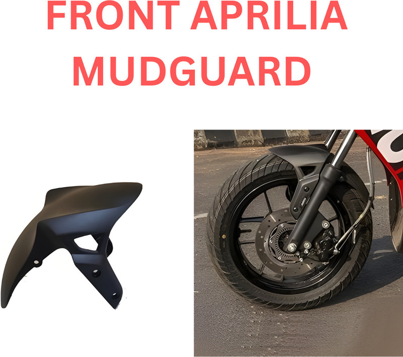 Amyra Enterprises Front Mud Guard For Aprilia Universal For Bike NA(Black)