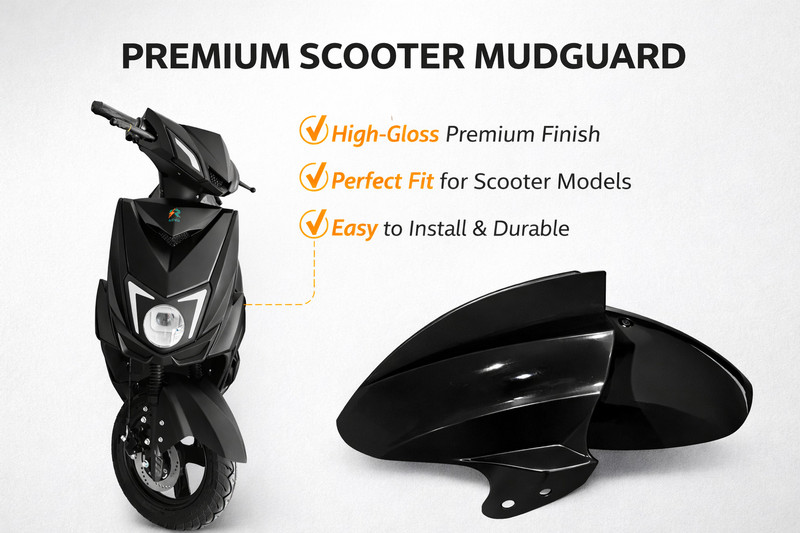 Rgtas Front Mud Guard For Ather iQube 2020(Black)