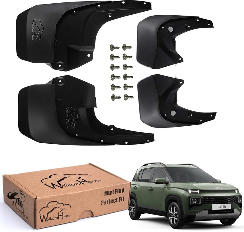 WolkomHome Mud Flap, Front Mud Guard, Rear Mud Guard For HYUNDAI Universal For Car 2023(Black)