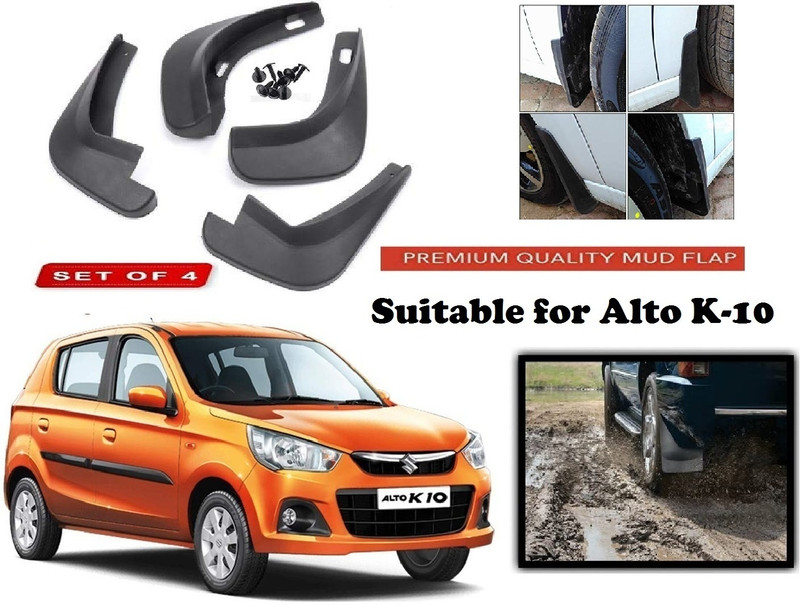 Samridh Auto Mud Flap, Front Mud Guard, Rear Mud Guard For Maruti Alto K10 2014, 2015, 2016, 2017, 2018, 2019(Black)
