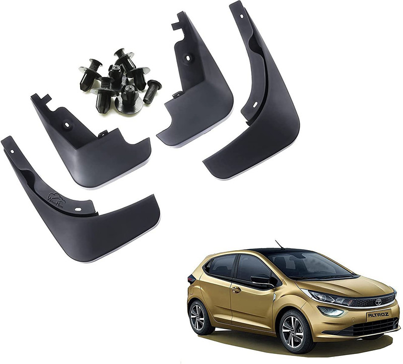 Gee Cee Rear Mud Guard, Front Mud Guard For Tata Altroz XE Petrol 2019, 2020, 2021(Black)
