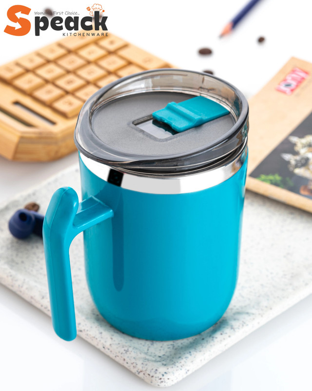 SPEACK Espresso Stainless Steel, Plastic Coffee Mug(450 ml)